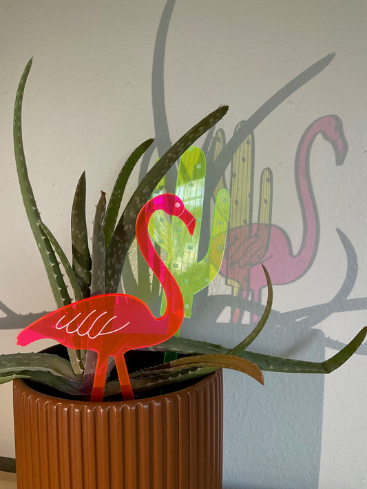 Flamingo Plant Stake